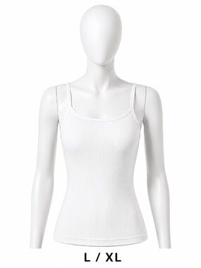 Bombas Seamless Built-In Bra Cami Tank White L/XL